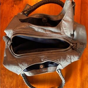 Coach Gray Leather Shoulder Bag